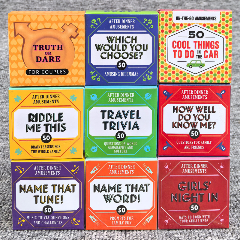 Party Family Games - 50 Pieces After-Dinner Amusements Cards -