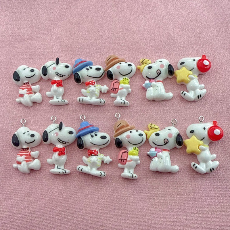 Party Games Crazy - 10pcs resin cute little dog pendant,