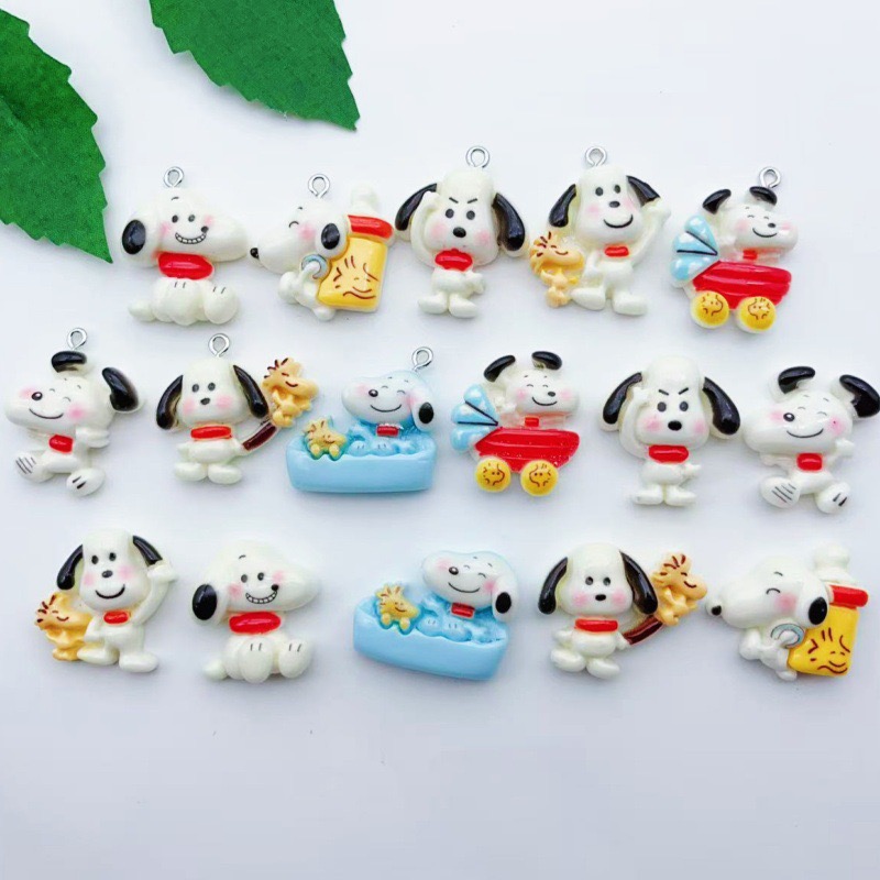 Party Games Crazy - 12pcs resin cartoon dog pendant, DIY