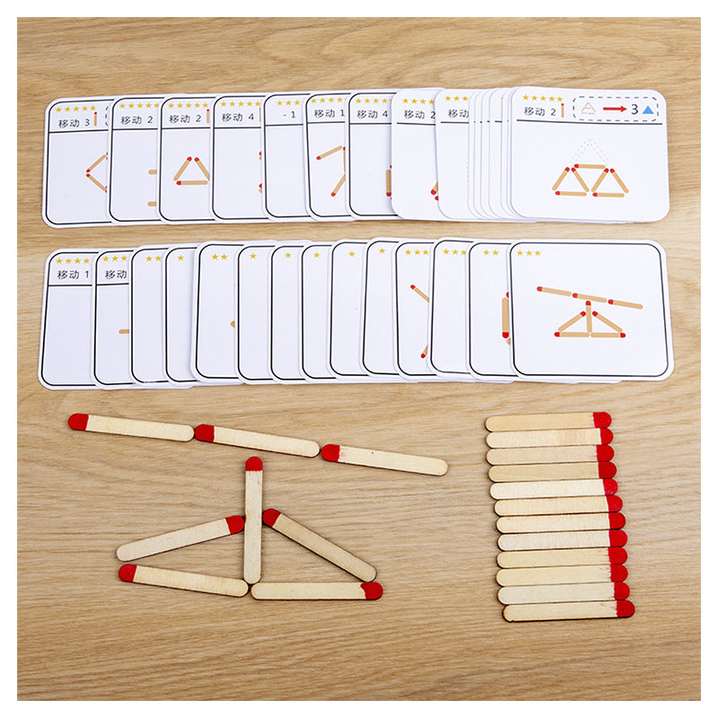 Party Games At Home - Montessori Matches Puzzles Game Wooden Toys