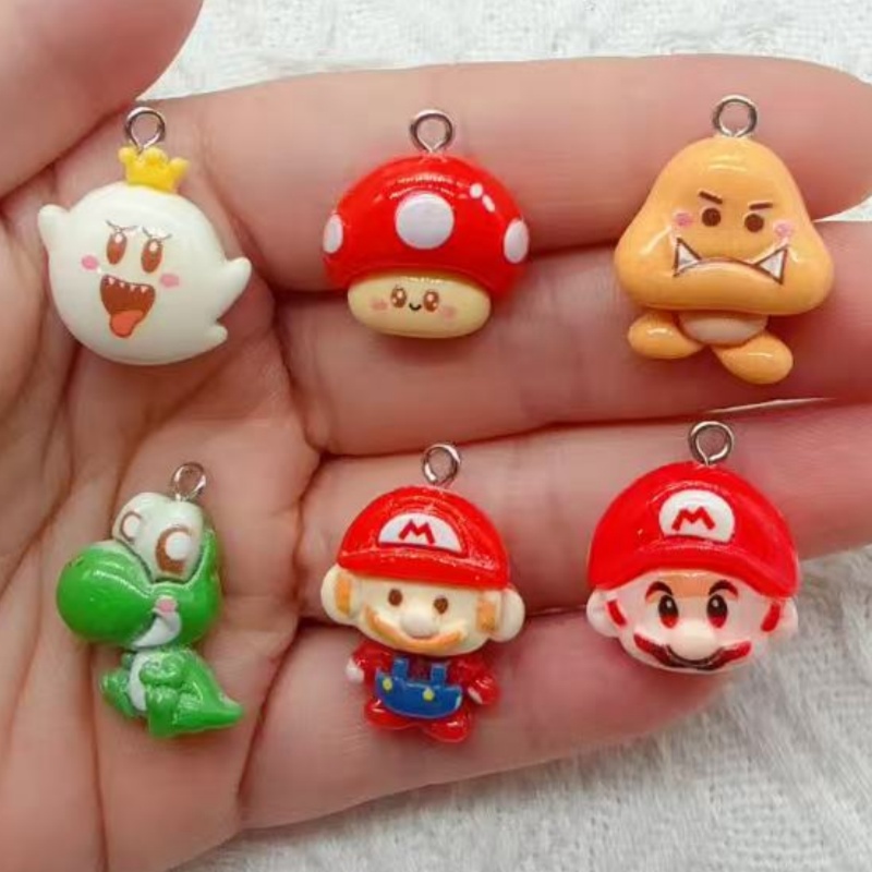 Party Games Crazy - 10pcs resin cartoon pendant, DIY jewelry