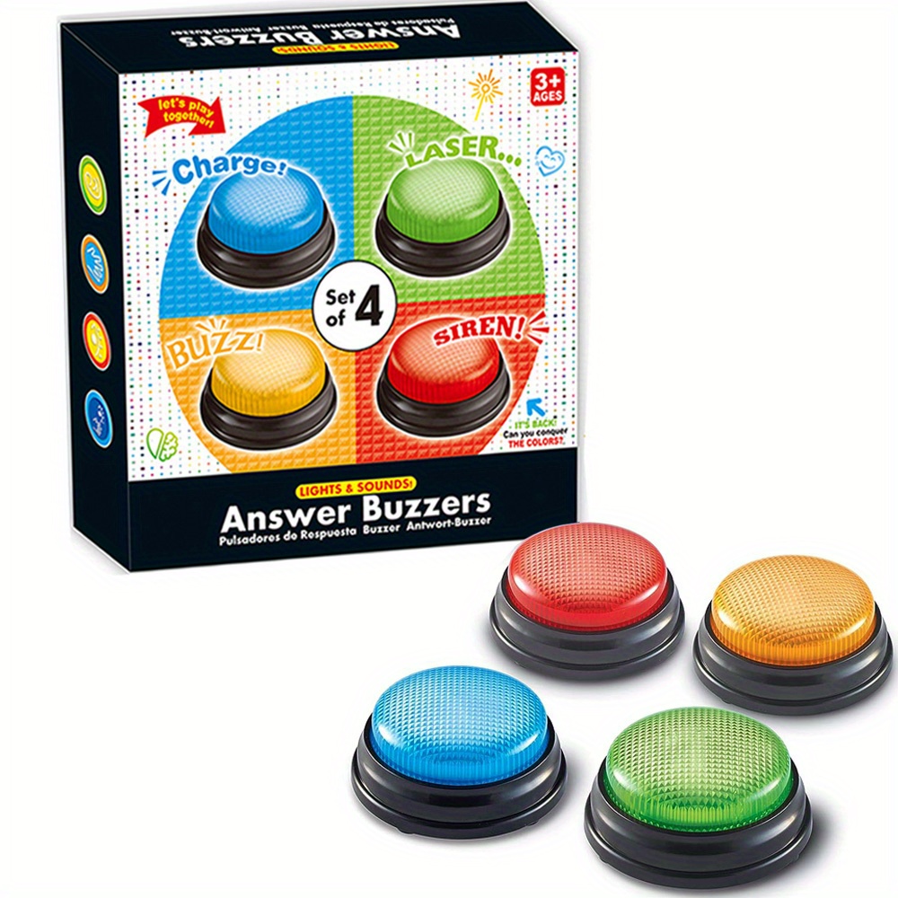4pcs Lights and Sounds Buzzers - Party Family Games recension och pris