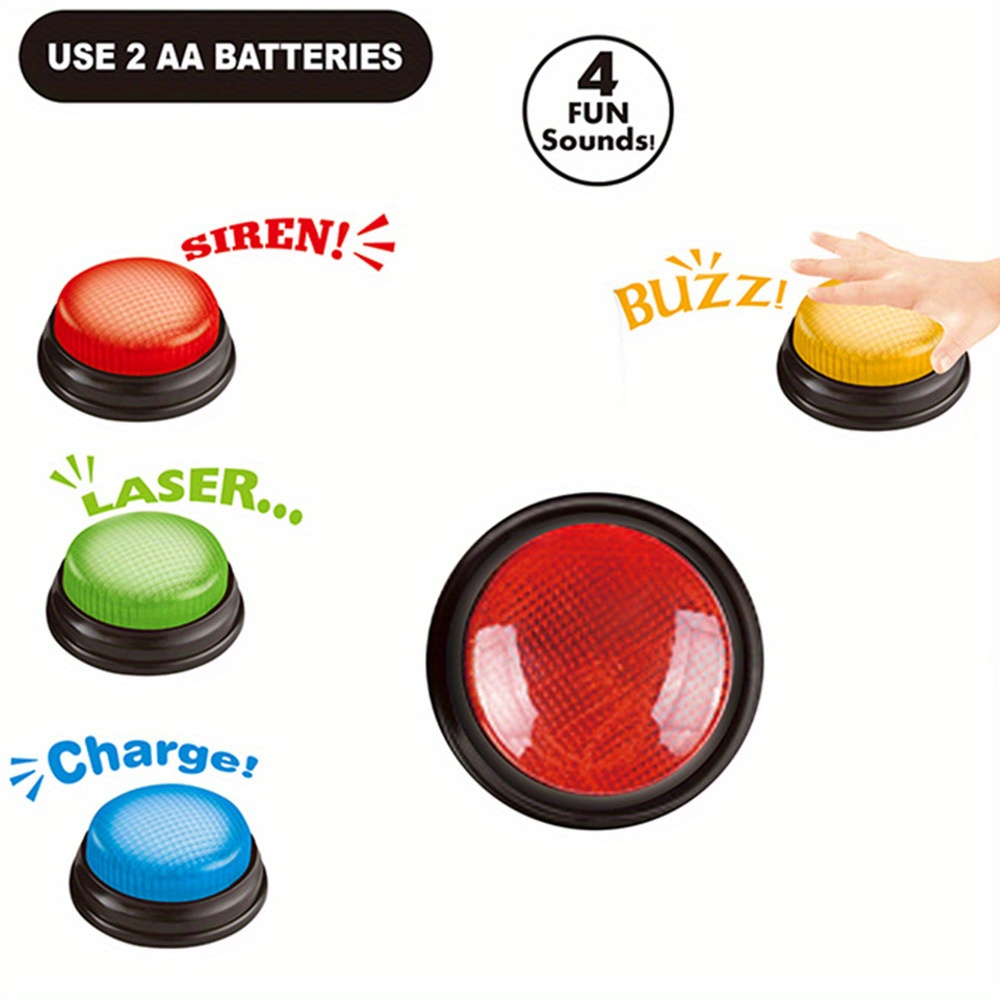 4pcs Lights and Sounds Buzzers - Party Family Games recension och pris