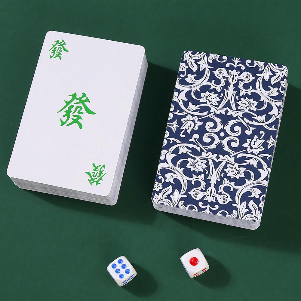 144 Cards Mahjong Set with 2 D - Party Games At Home recension och pris