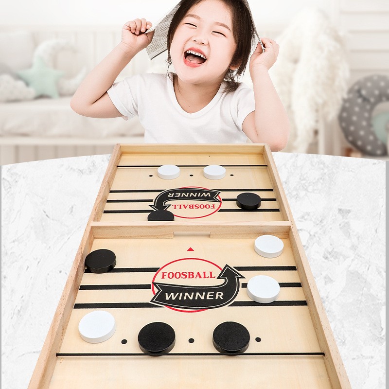 2-in-1 Wooden Ice Hockey & Che - Party Games Board Game recension och pris