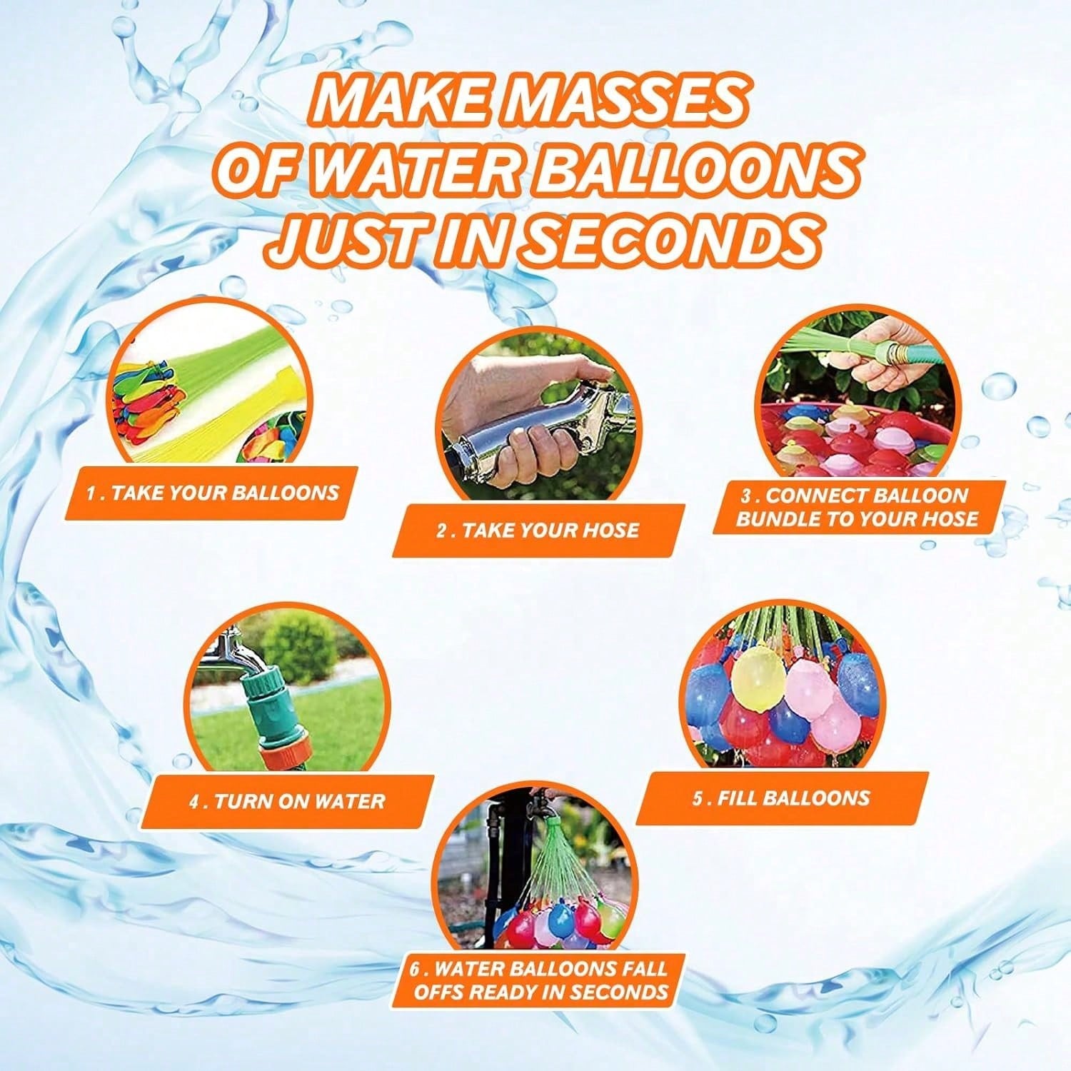 111 Water Balloons, Fast Spray - Party Games Bomb recension och pris