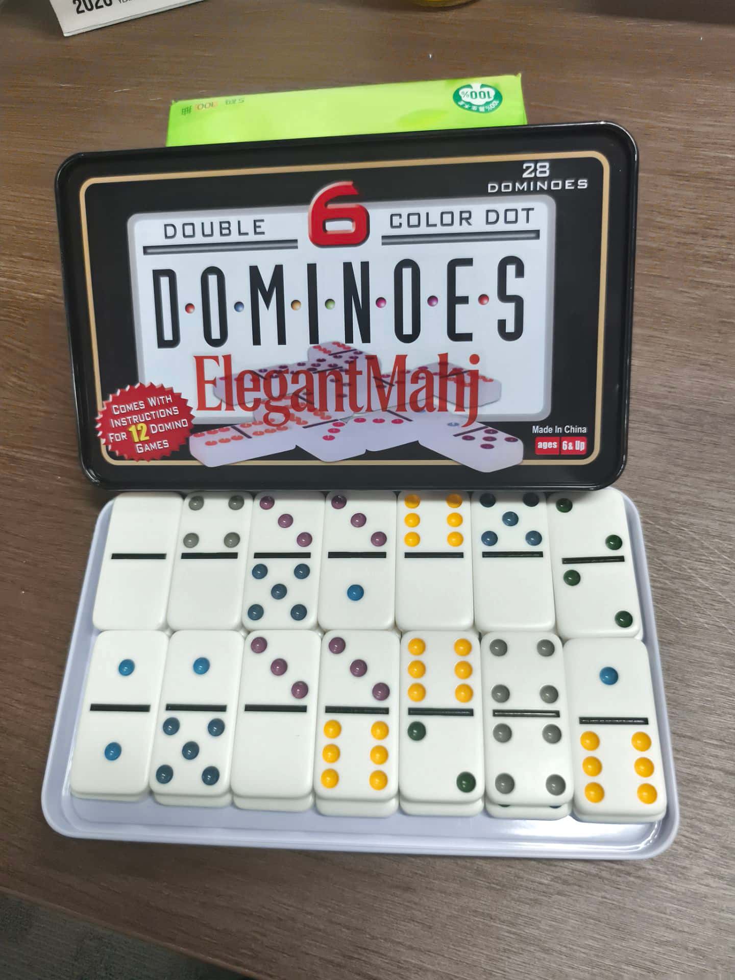 ElegantMahj Double Six Dominoe - Party Games Board Game recension och pris