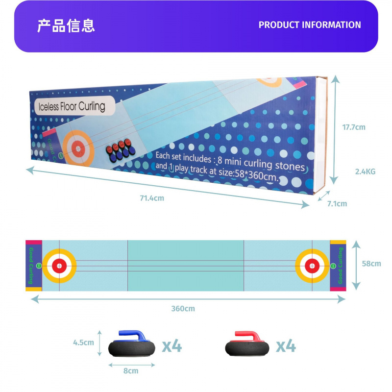 Curling Game Set Indoor Deskto - Party Family Games recension och pris