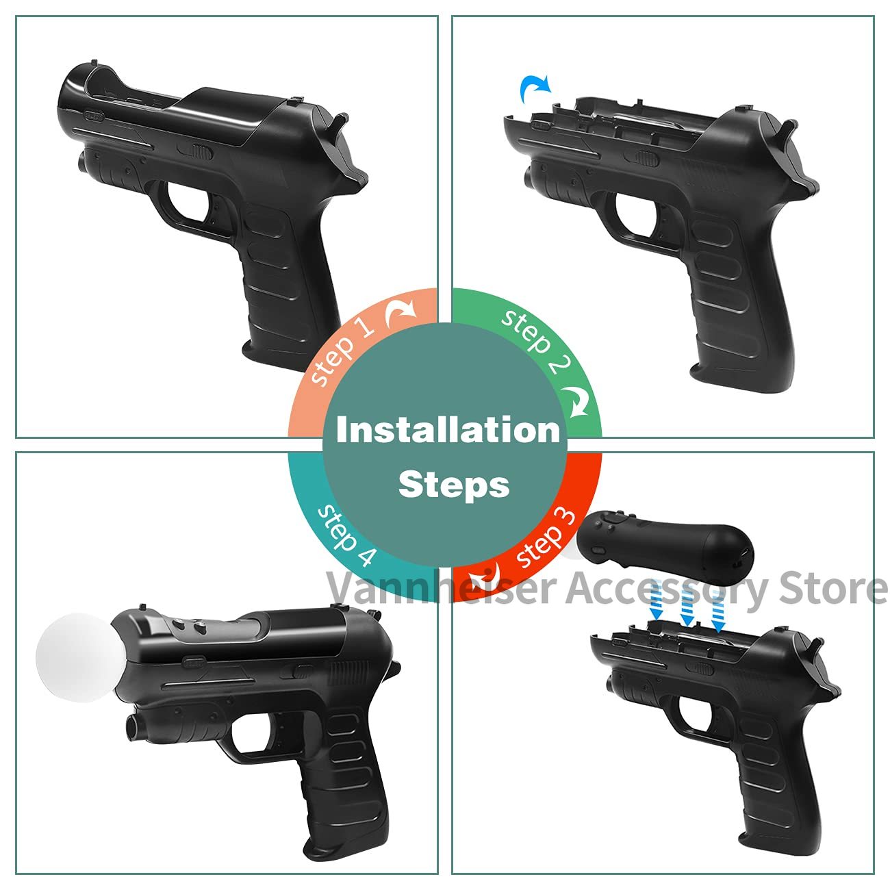 2PCS Somatosensory Handle Gun- - Party Games Playstation recension och pris