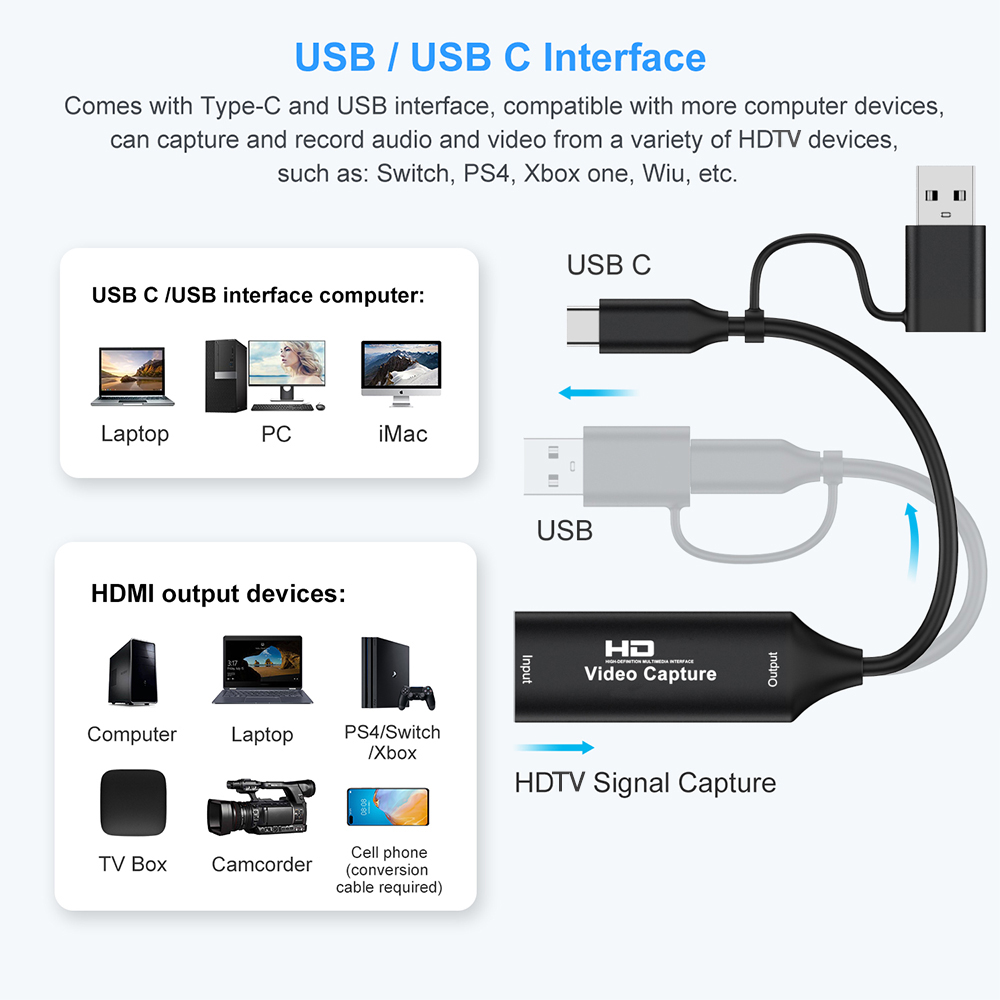 4K HDMI-compatible USB Video C - Party Games Pc recension och pris